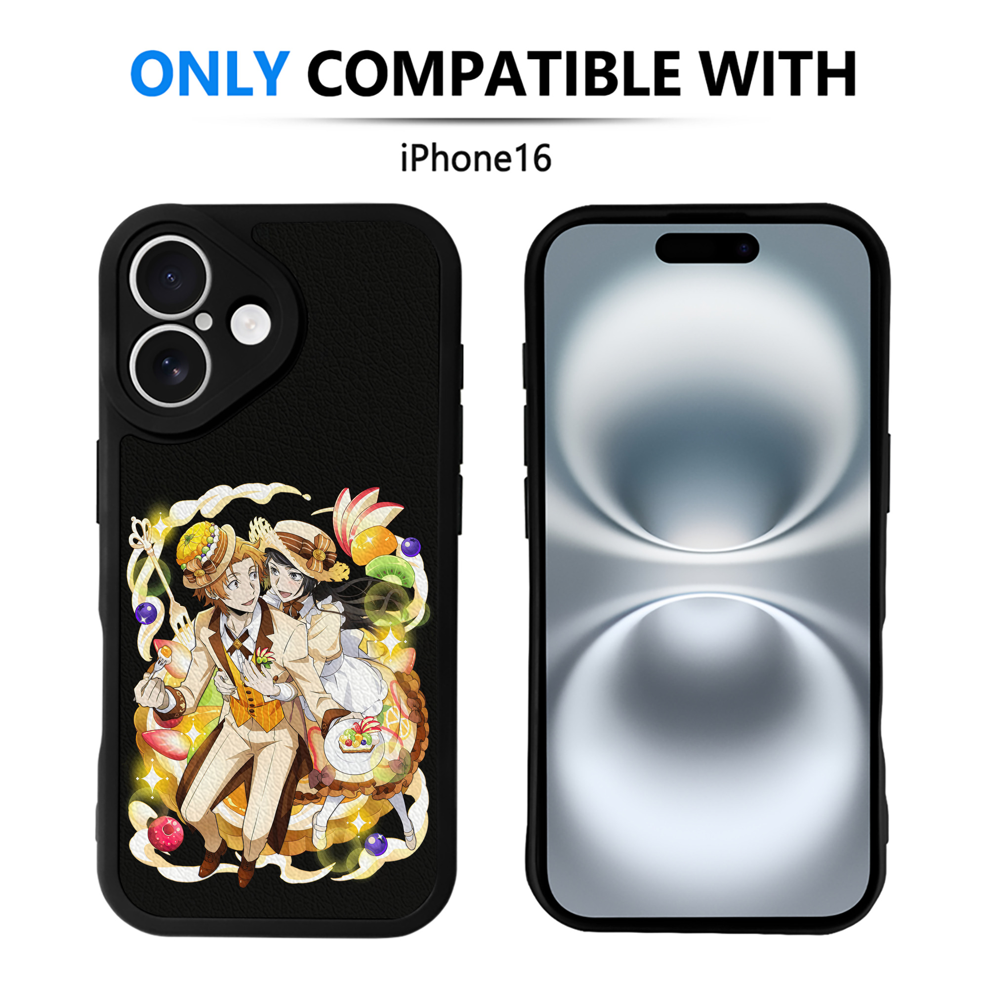 （画像用） 文豪ストレイドッグス Bungo Stray Dogs 【iPhone 16シリーズ対応】シリコンスマホケース（レザー調） 材質：シリコン
